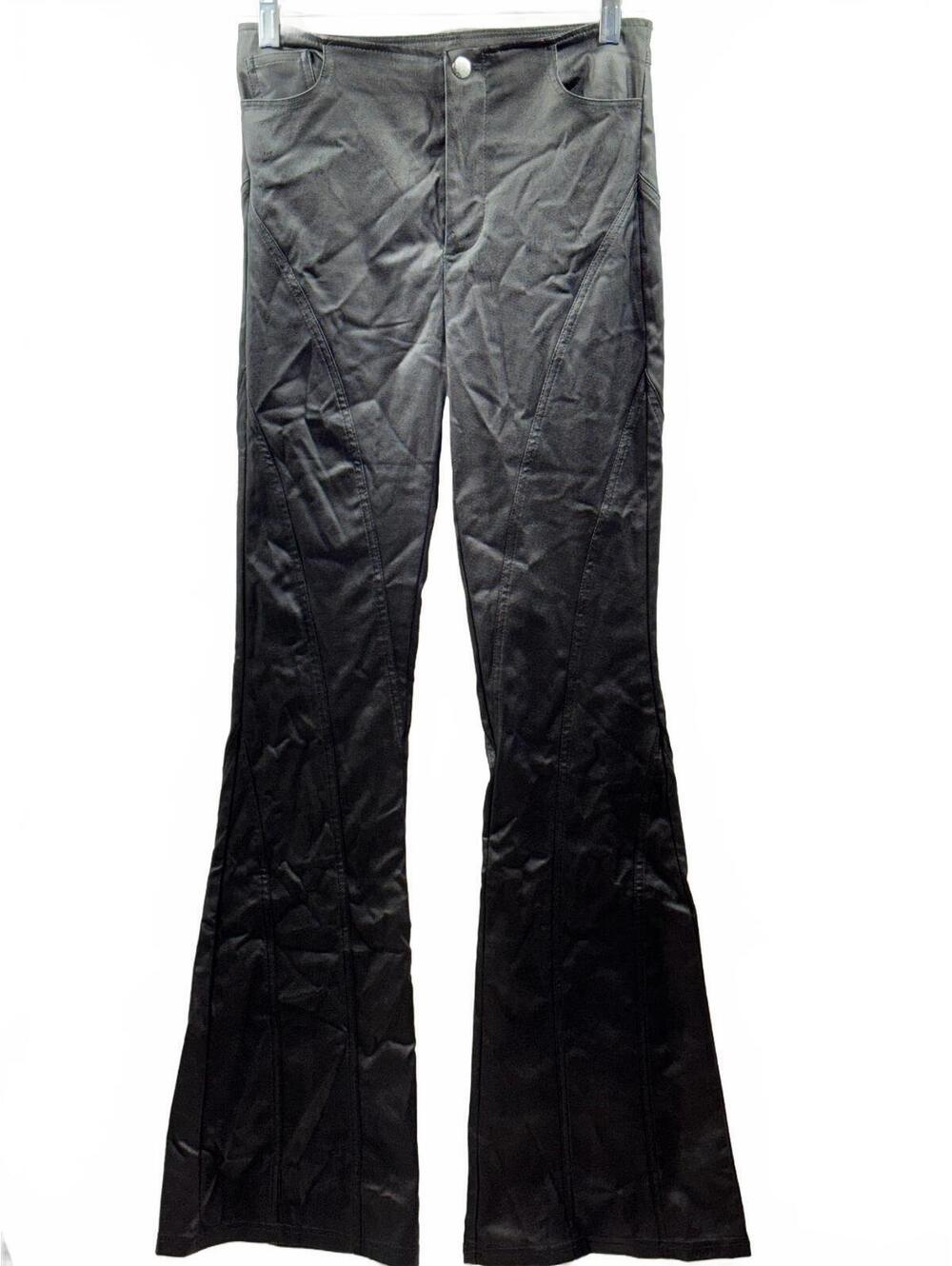 Fashion Nova Black faux leather Flared Pants